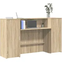 vidaXL Receptiebalie 180x50x103,5 cm bewerkt hout sonoma eikenkleurig
