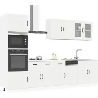 vidaXL 7-delige Keukenkastenset Kalmar bewerkt hout wit
