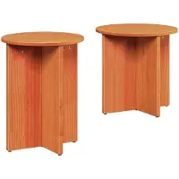 vidaXL Salontafel, 2 stuks, wasbruin, 41,5 x 41,5 x 46 cm