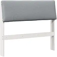 vidaXL Gestoffeerd hoofdbord Lichtgrijs 90 cm Massief grenenhout