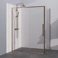 Brauer Season douchecabine met schuifdeur 160x90cm koper