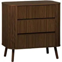Sweeek - Scandinavisch kastje gegroefd houteffect 3 lades 80cm - legacy