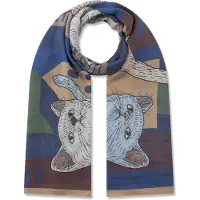 Codello Sjaal blauw / lichtbruin / grijs / groen