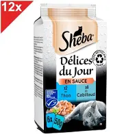 Sheba 12x Sheba Delices du Jour Multipack Vis 6 x 50 gr