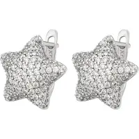NAEMI Oorbellen zilver / transparant
