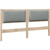 vidaXL Gestoffeerd hoofdbord Bruin 160 cm Massief grenenhout