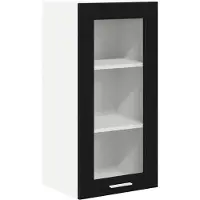 vidaXL Hangkast Zwart Eiken 40 x 31 x 80 cm Bewerkt hout