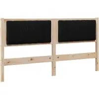 vidaXL Gestoffeerd hoofdbord Bruin 150 cm Massief grenenhout