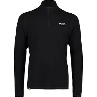 Mons Royale Cascade Merino Base Layer 1/4 Zip, thermoshirt, heren, zwart