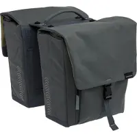 New Looxs Tulum Double MIK - Dubbele Fietstas - 100% Gerecycled Polyester - Geschikt voor Elektrische Fietsen - Voor MIK-Bagagedrager - Afneembare Fietstas - 32 Liter - Grey-Green