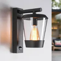 LumenXL Donkergrijze design muurlamp van glas incl. sensor - Jonah