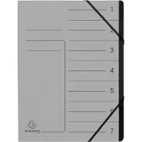 Exacompta 540711E, Project folder, A4, Karton, Grijs, 355 g/m², Elastische band