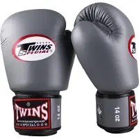 Twins BGVL-3 Serie - Leren Bokshandschoenen - Grijs - 10oz