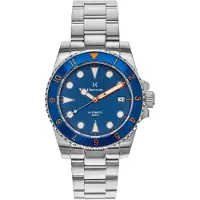 Heritor Automatic Luciano armbandhorloge met datum - marineblauw