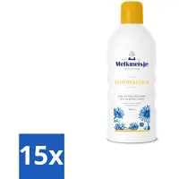 Melkmeisje 15 x Bad en Douche Crème Zonnebloem en Melk 1000 ml - Douchecrème - - Bad En Douche - Melkcrème - Zonnebloem Crème