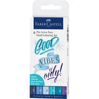 Faber-Castell tekenstift - Pitt Artist Pen - Handletteringset - Good Vibes Only - 6 delig - FC-267123