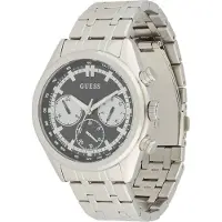 GUESS Analoog horloge 'Dawson' zwart / zilver