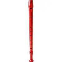 Hohner blokfluit, Melody Line, Duitse vingerzetting, eendelig, kunststof, rood.