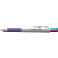 Papermate InkJoy Quatro Balpen, Medium Punt, 1 mm, Blauw, Groen, Roze, Paars