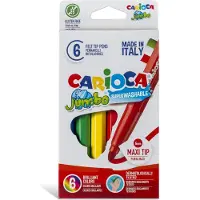 Carioca Jumbo Superwashable stiften - Uitwasbaar en niet giftig - 6 stuks