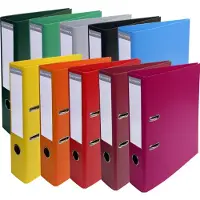 Exacompta Prem Touch Breed Ordner A4 70 mm Kleurenassortiment 2 Ringen 53074E Kunststof Staand 10 Stuks
