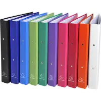 Exacompta Ringmap geassorteerde kleuren: wit, oranje, rood, roze, paars, groen, lichtgroen, blauw, donker - 20 stuks