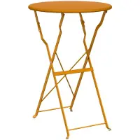 vidaXL Bistrotafel Mosterdgeel Ø 50 x 71 cm Poedergecoat staal