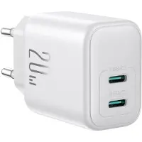 JOYROOM 20W Dual-port USB-C Oplader - Wit