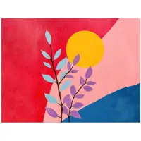 PosterMonkey Poster 120x90 cm - Bladeren - Zon - Abstracte vormen - Posters - Kamer decoratie - Wanddecoratie woonkamer - Muurdecoratie slaapkamer
