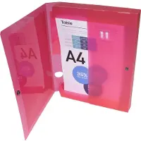 Exacompta Boîte classeur à Pression Dos 4cm Kreacover Transparent assorties