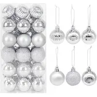 ECarla 36 Zilveren Kerstballen Set - Ø 5,5 cm