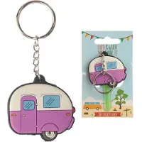 Puckator Caravan PVC Sleutellabel Sleutelhanger 5cm