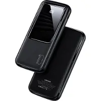 Usams 10000mAh Powerbank - Digitaal Display - zwart