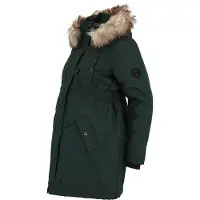 ONLY Maternity Winterparka 'OLMIris' beige gemêleerd / petrol