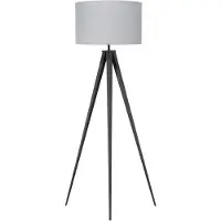 Beliani STILETTO - Staande lamp - Grijs - Metaal