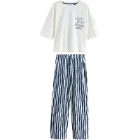 Next Pyjama donkerblauw / wit