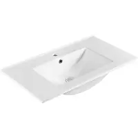 Sapho Slim keramische wastafel, meubel, 80x46,5cm, wit