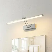 LINDBY Wandlamp Sanya, chroom / zilver, Badkamer, metaal, Modern, Wandlamp