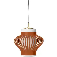 Warm Nordic Hanglampe , Opal Lamella, dimbare, Roestbruin, Eetkamer, Metaal, Vintage / Retro