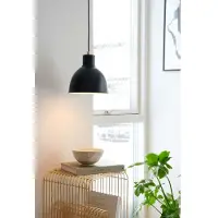 Nordlux Mat zwarte hanglamp met E27 fitting Pop