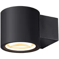 SLV Dim-to-warm muurspot Oculus zwart