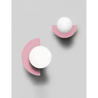 Swedish Ninja Wandlampe , Roze / Rosé, Woonkamer, Metaal