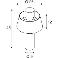 SLV Paddenstoel lamp Photoni 45 zwart - 45cm