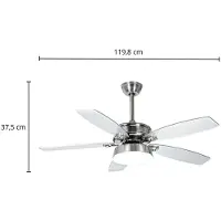 LUCANDE LED plafondventilator Kuvio, DC, stil, Ø 120 cm, CCT Kuvio, alu / grijs / zink, Woon-/ Eetkamer, metaal, Modern
