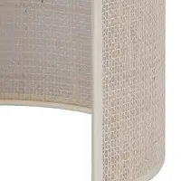 Euluna Wandlampe , Jute, dimbare, Wit, Woonkamer, Stof