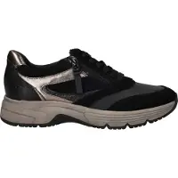Tamaris Veterschoen 'Komfort Schnürschuh Damen 8-83705-45 098 Leder-Mix in schwarz' zwart