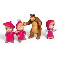 Comansi Masha en de beer - speelfiguren - 5 stuks - Taarttopper - bekend van tv