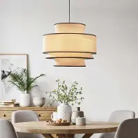 LumenXL Hanglamp Zohra - Japandi met natuurlijke kap