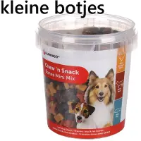 Flamingo - hondensnacks - chew'n snacks kip en zalm - soft - kleine beentjes - 500 gr training snacks .