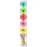 Legend Golfballen Gift Set 5 Ballen Merry Christmas-Happy Newyear Gekleurd Inclusief Tees
